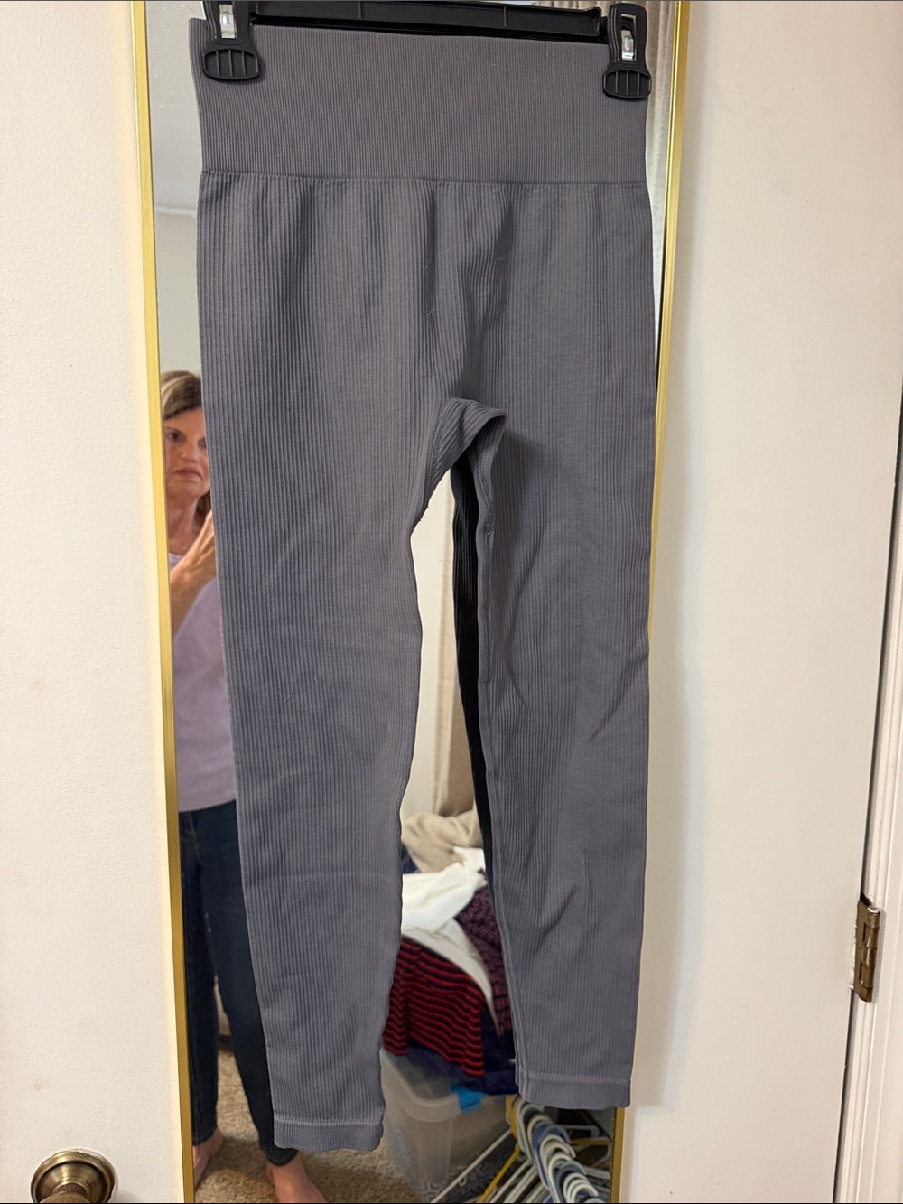 Laddies Ribbed Leggings - Gray